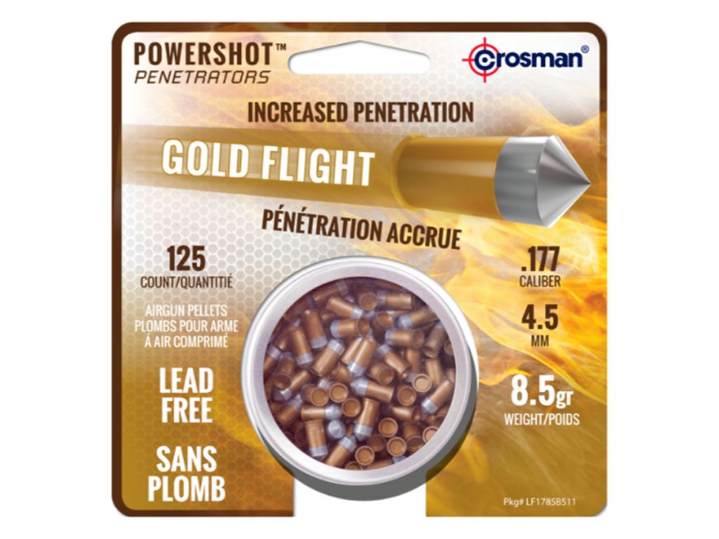Crosman .177 Gold Flight Penetrator Pellets 125ct