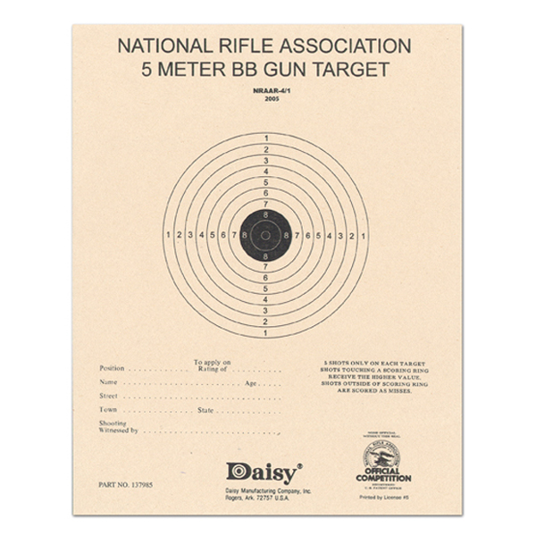 Daisy Official NRA BB Target 5 Meter