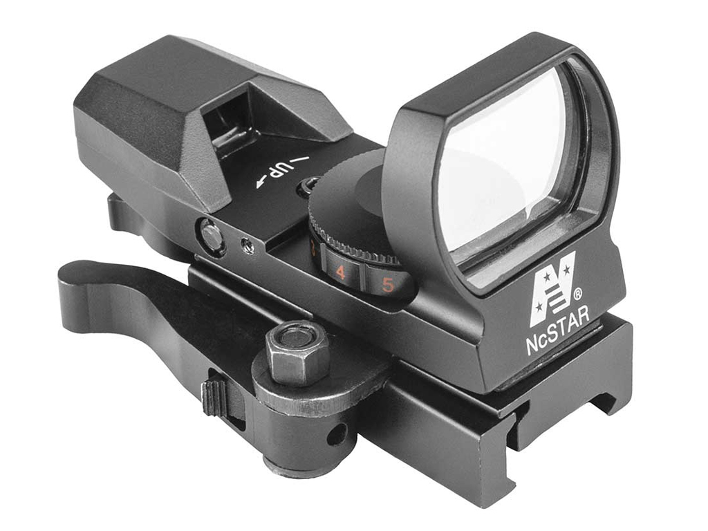 NcStar Green/Red 4 Reticles Reflex Sight with Mount - Black