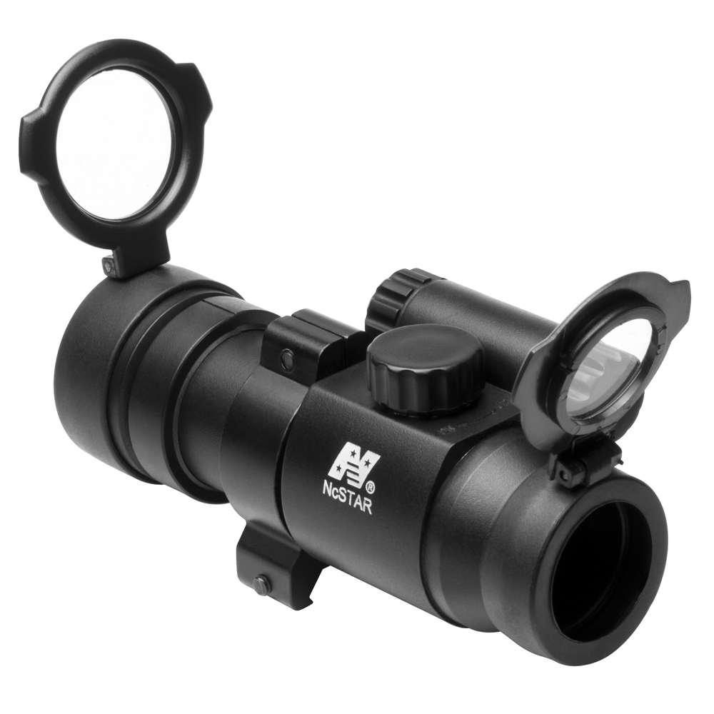 Ncstar 1X30 Red Dot Scope Pop Lens Cap Sight Weaver Ring