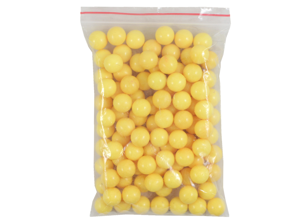 100pc Hard Nylon Yellow Riot Balls - .50 Caliber