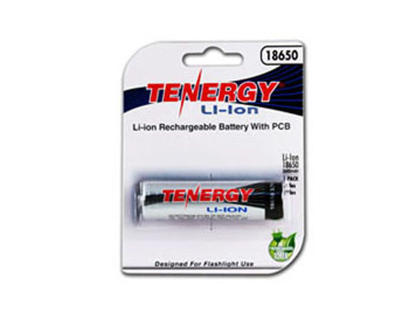 Tenergy Li-Ion 18650 Cylindrical 3.7V 2600mAh Button Top Rechargeable Battery