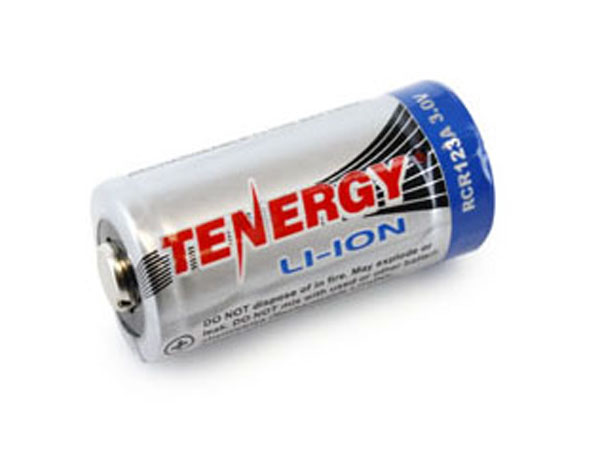 Tenergy RCR123A 3.0V 600mAh Li-Ion Rechargeable Battery