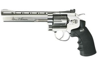 Dan Wesson 6 Inch silver CO2 Airsoft Revolver - 453 FPS