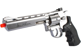 Dan Wesson Silver 6 Inch Low Power Airsoft Revolver