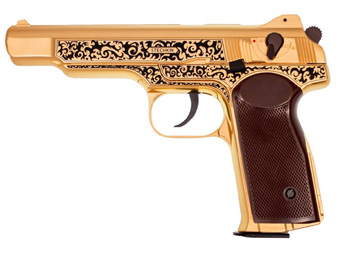 Gletcher Stechkin Gold Blowback CO2 BB Pistol