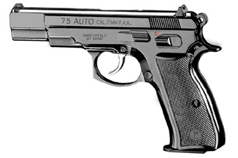 CZ 75 8mm Blank Gun - Blued Finish