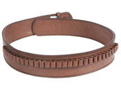 Western Justice Leather .38 Cal. Loops Gun Belt - 2.5 Inch Wide