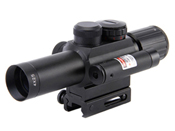 M6 4x25 Mil-Dot Rifle Scope w/ Red Laser