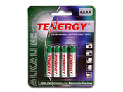 Tenergy 1.5V Alkaline AAA Batteries - 4 Pack